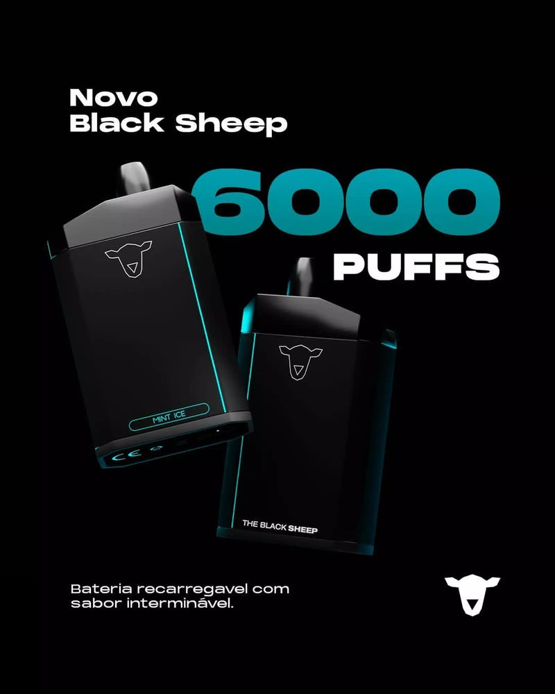 Pod Descartável - THE BLACK SHEEP - 6000 puffs