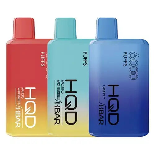 caixa de Pod Descartável - HQD - HBar- 6000 Puffs - 5% 10 unidades - pod