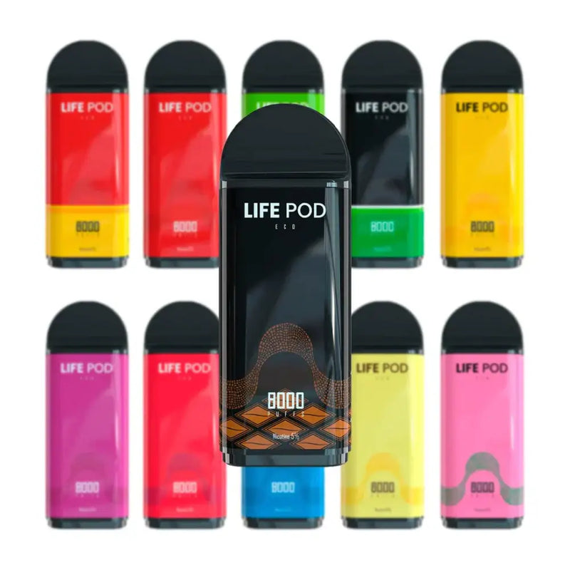 Caixa LIFE POD 8000 PUFFS CARTUCHOS- 10 unidade