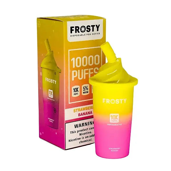 Frosty 10000 Puffs - 10 unidades - Strawberry Banana - pod