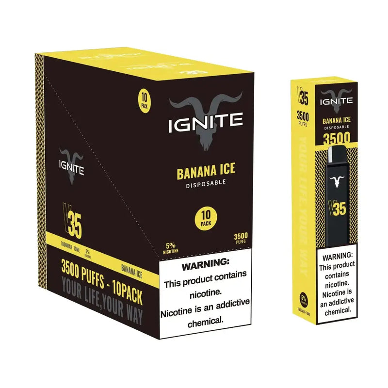 IGNITE V35 3500 PUFFS - 1 unidade - Banana Ice