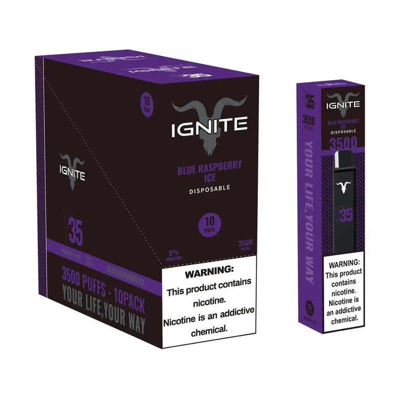 IGNITE V35 3500 PUFFS - 1 unidade - Blue Raspberry Ice