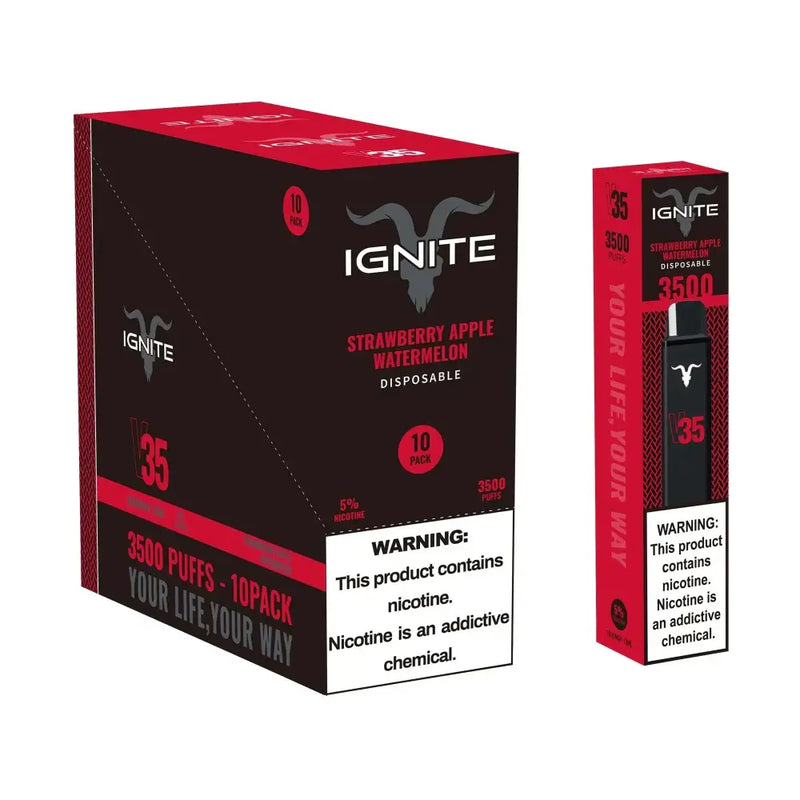 IGNITE V35 3500 PUFFS - 1 unidade - Strawberry Apple Watermelon