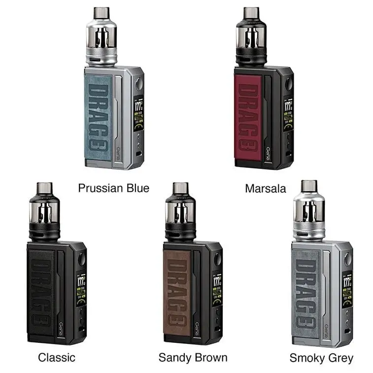 Kit Drag 3 177W Tc Com Tanque TPP - VOOPOO - Marsala - Cigarros eletrônicos e vaporizadores