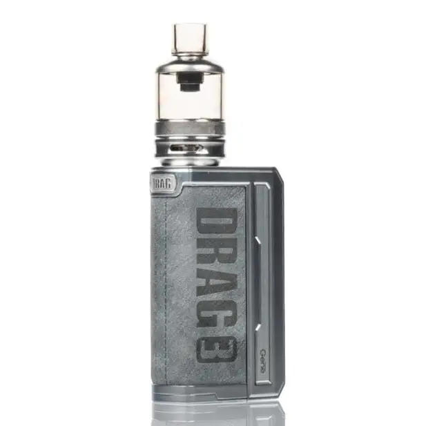 Kit Drag 3 177W Tc Com Tanque TPP - VOOPOO - Smoky Grey - Cigarros eletrônicos e vaporizadores