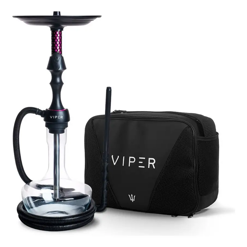 Narguile Triton Hookah Viper Completo Médio Bolsa Exclusiva Cor Azul