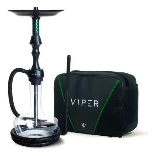 Narguile Triton Hookah Viper Completo Médio Bolsa Exclusiva Cor Azul