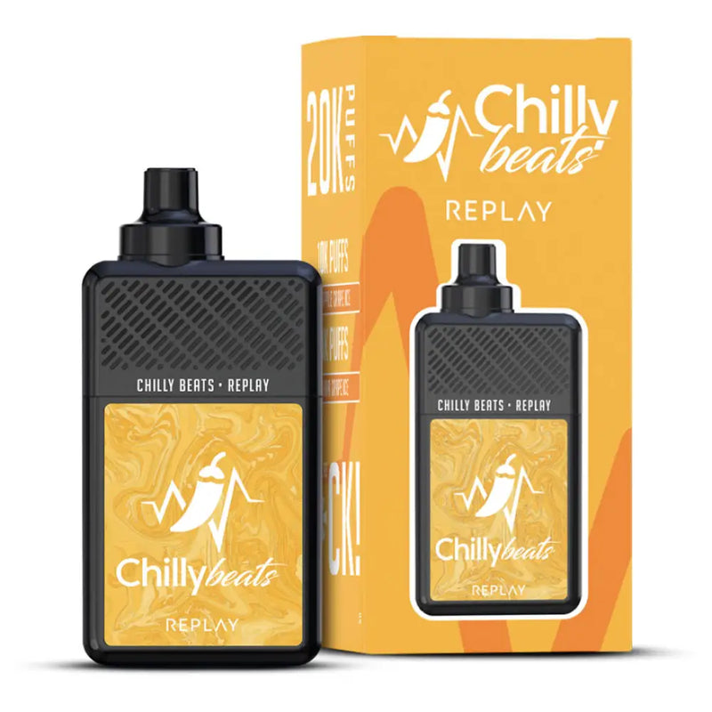 Pod Descartavel Chilly Beats 20000 puffs - Kiwi Passion Fruit Guava Ice + Halls Black Cherry - Pod descartavel