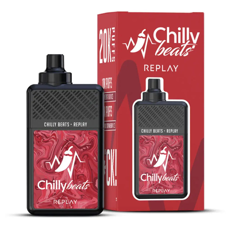 Pod Descartavel Chilly Beats 20000 puffs - Strawberry Kiwi Ice + Passion Fruit Strawberry Ice - Pod descartavel