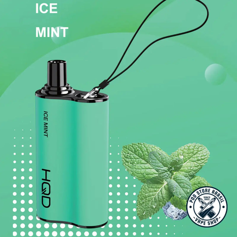 Pod Descartável - HQD - 5500 Puffs - 5% - Ice Mint - Cigarros eletrônicos e vaporizadores