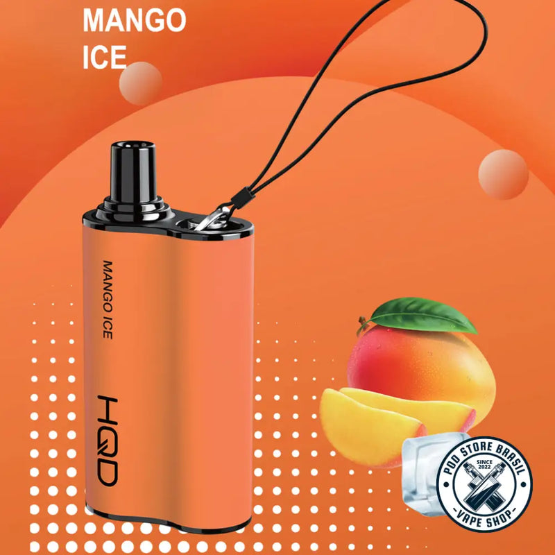 Pod Descartável - HQD - 5500 Puffs - 5% - Mango Ice - Cigarros eletrônicos e vaporizadores