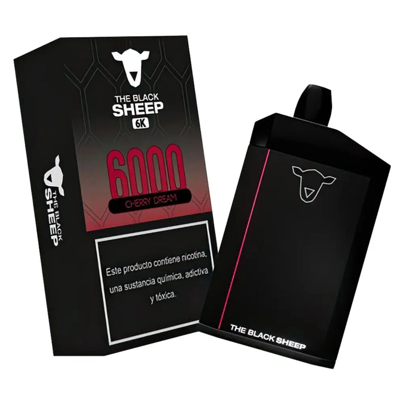 Pod Descartável - THE BLACK SHEEP - 6000 puffs - Cherry Dream - pod