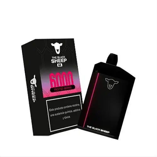 Pod Descartável - THE BLACK SHEEP - 6000 puffs - Frosted Berries - pod