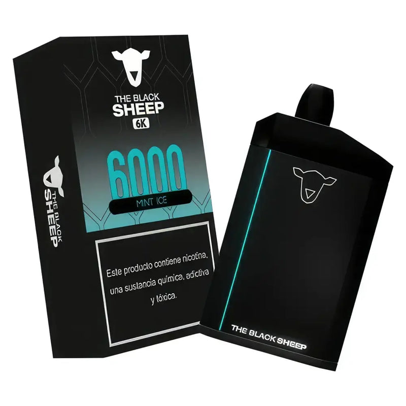 Pod Descartável - THE BLACK SHEEP - 6000 puffs - Mint Ice - pod