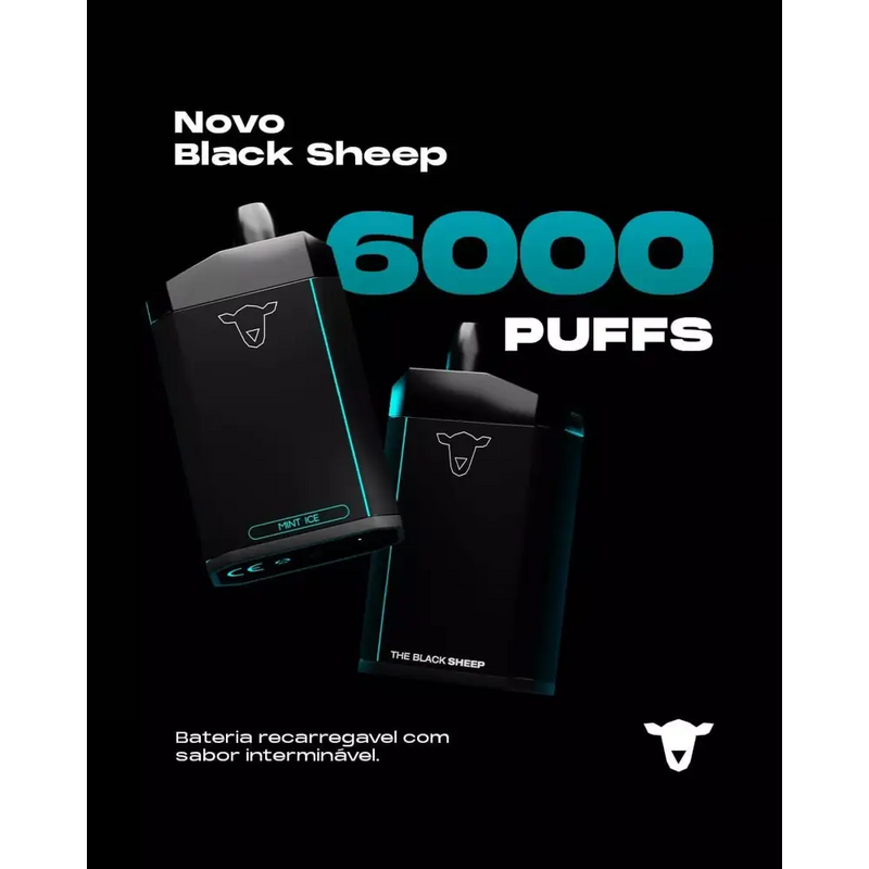 Pod Descartável - THE BLACK SHEEP - 6000 puffs - pod