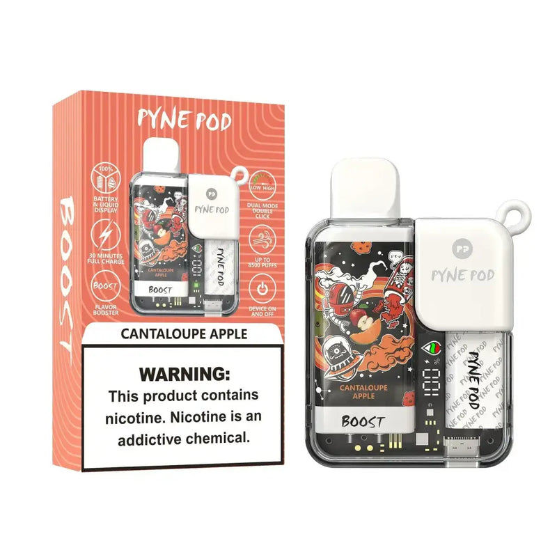 Pyne Pod Boost 8500 Puffs Disposable Vape unidade - Cantaloupe Apple