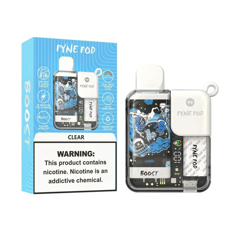 Pyne Pod Boost 8500 Puffs Disposable Vape unidade - Clear