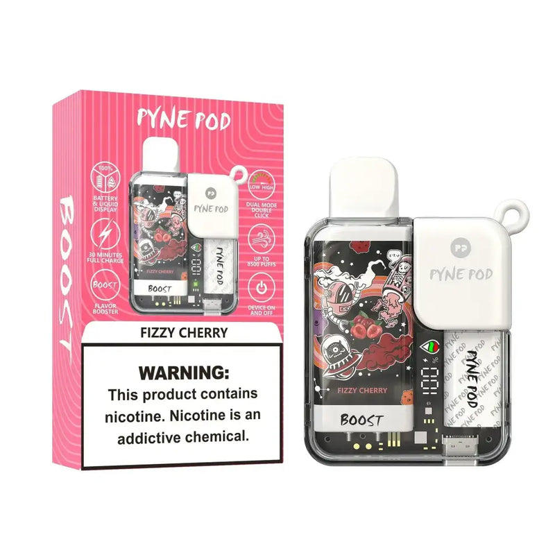 Pyne Pod Boost 8500 Puffs Disposable Vape unidade - Fizzy Cherry