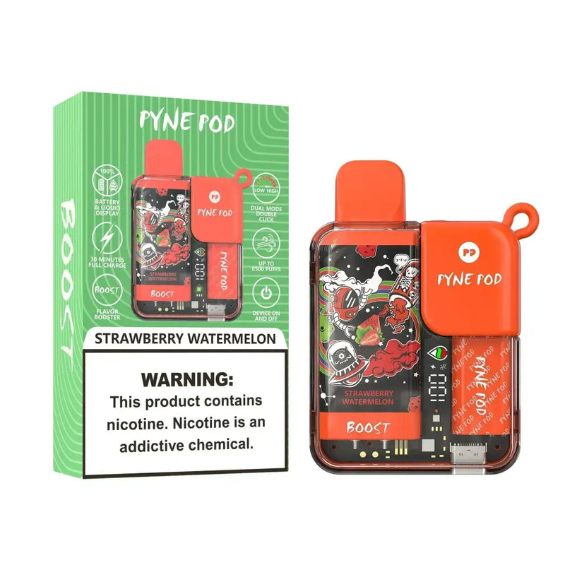 Pyne Pod Boost 8500 Puffs Disposable Vape unidade - Strawberry Watermelon