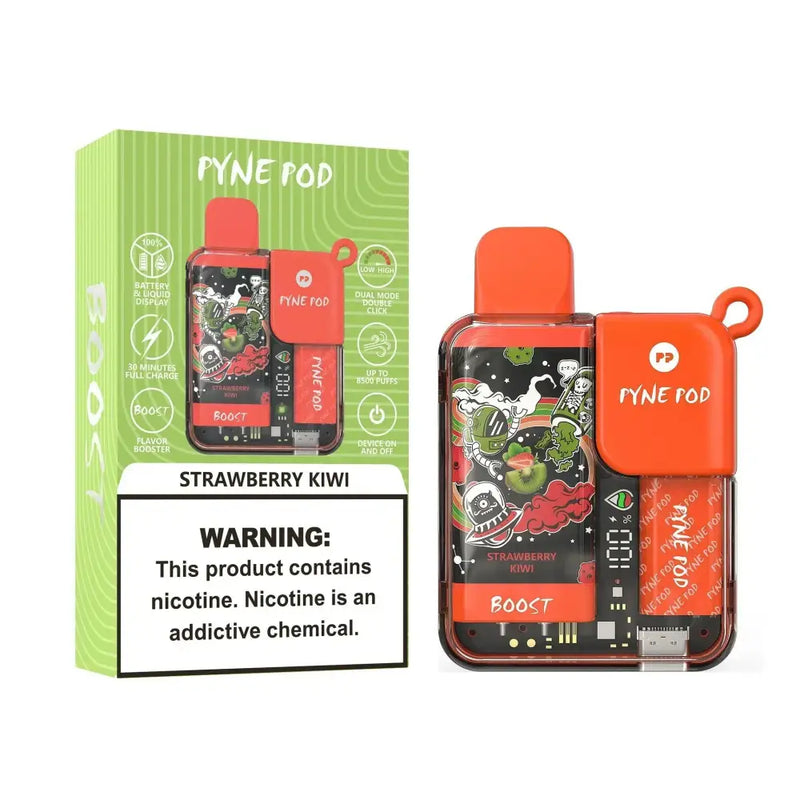 Pyne Pod Boost 8500 Puffs Disposable Vape unidade - Strawberry Kiwi