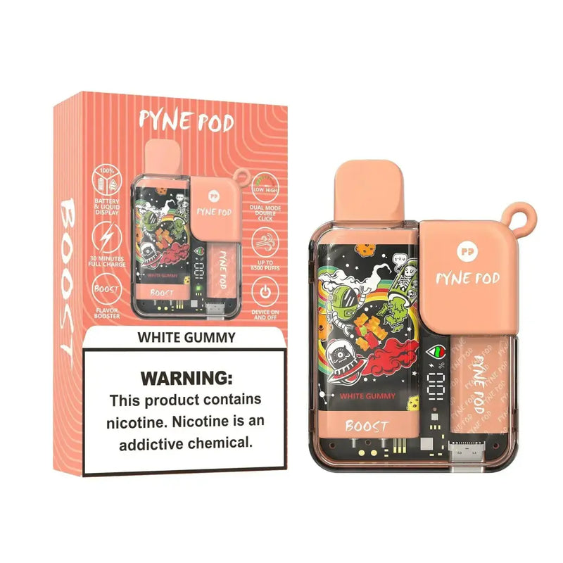 Pyne Pod Boost 8500 Puffs Disposable Vape unidade - White Gummy